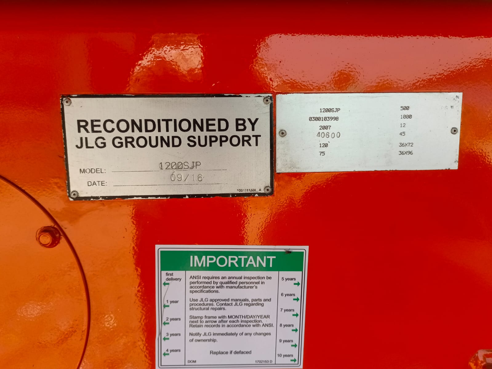 JLG BOOM LIFT 1200SJP 2016