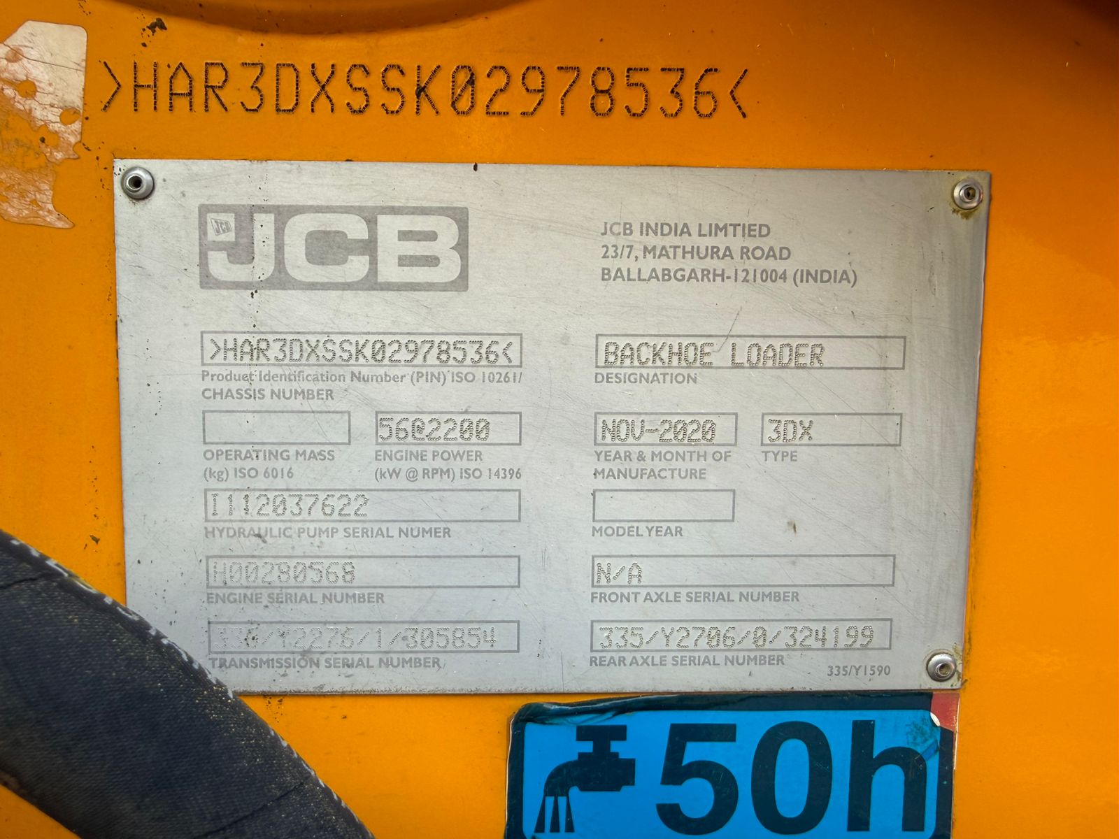JCB BACKHOE 3DX 2020