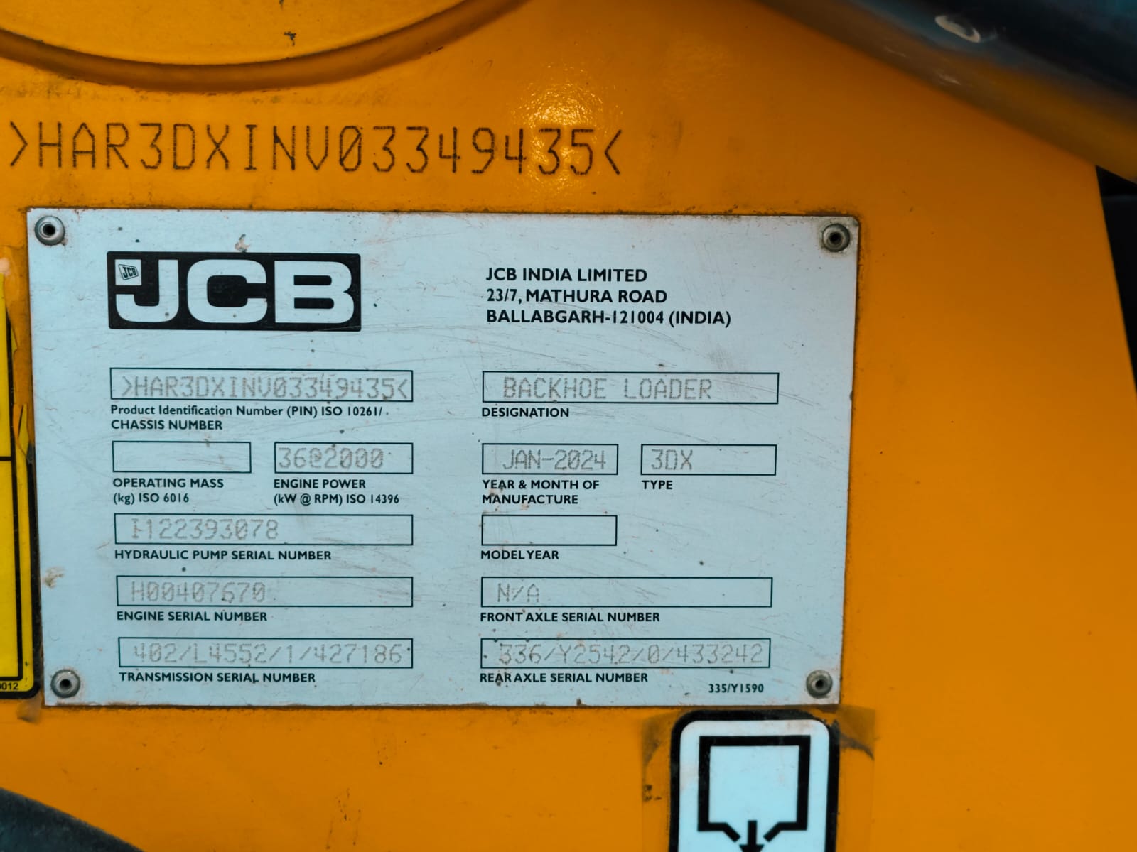 JCB BACKHOE 3DX 2024